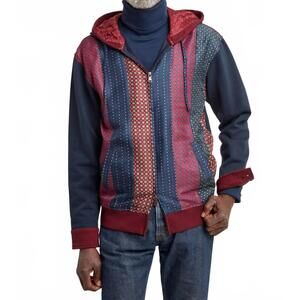 NEW UPSTATE STOCK neat hoodie in navy multi